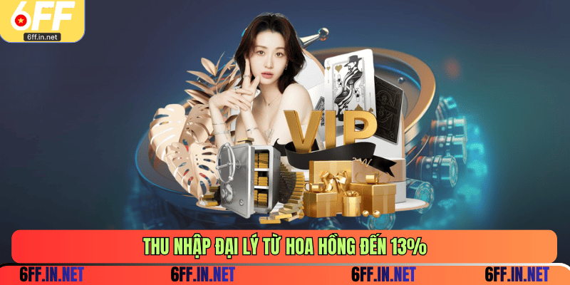 Thu nhập đại lý từ hoa hồng đến 13%